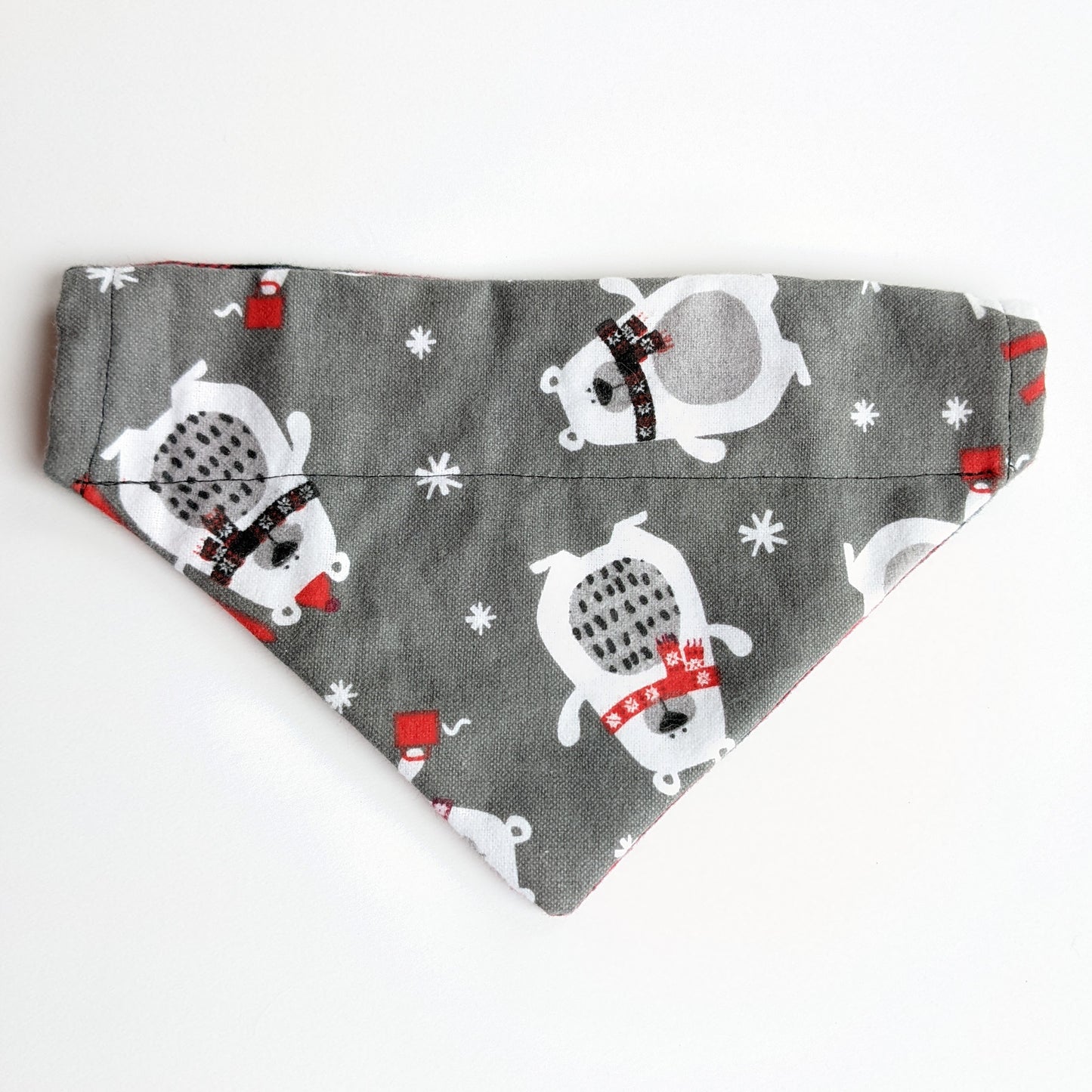 Pre-Order - Bandana - reversible Buffalo Plaid / Polar Bear